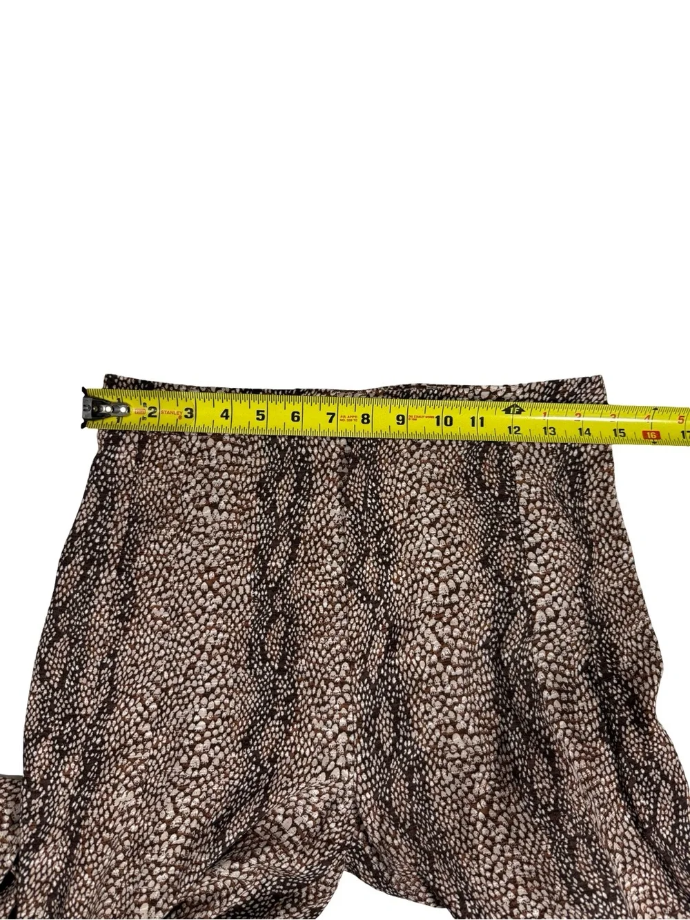 Anthropologie Snake Print Wide Leg Pants Womens Sz 4 Boho Flowy Viscose palazzo - Picture 3 of 11